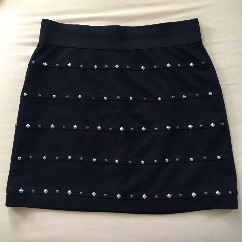 Women’s Allen B. black mink skirt.